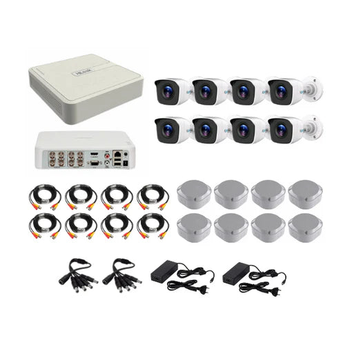 HiLook 1080P 8 Channel DIY CCTV Camera System (500GB HDD + Mobile viewing)  + Installation