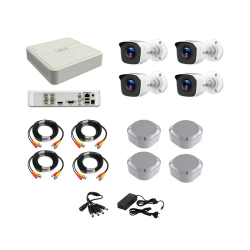 Hilook 1080P 4 Channel DVR & 4 Bullet Cameras DIY CCTV KIT (320GB HDD + Mobile viewing) + Installation