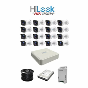 HiLook 16 x Camera Turbo HD kit - DVR - 16 x HD1080P ( 2TB HDD + Mobile viewing)  + Installation